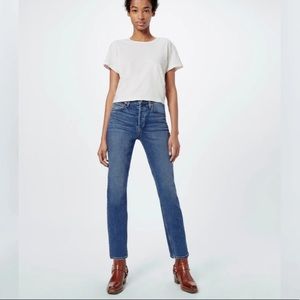 Re/done comfort stretch high waist ankle crop jean